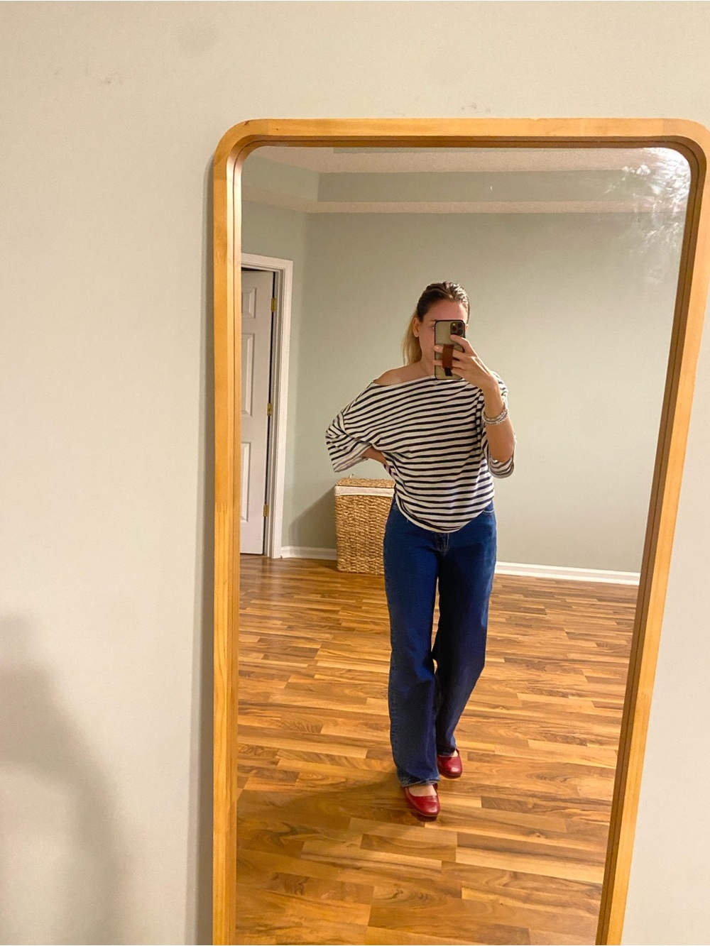 Abercrombie & Fitch Navy Wide-Leg Jeans
